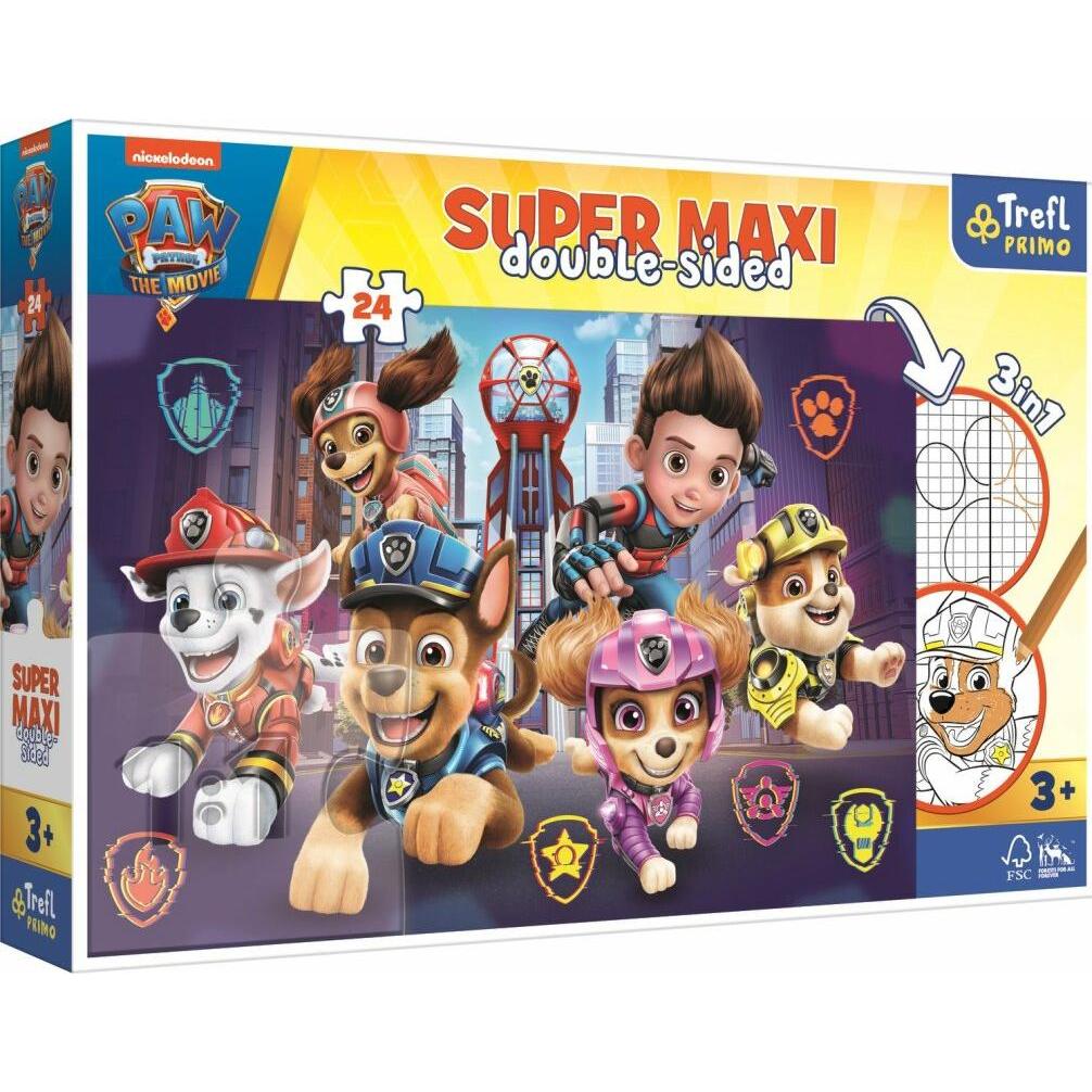Trefl 24-teiliges Puzzle SUPER MAXI Neue Paw Patrol Challenge (24 Teile)
