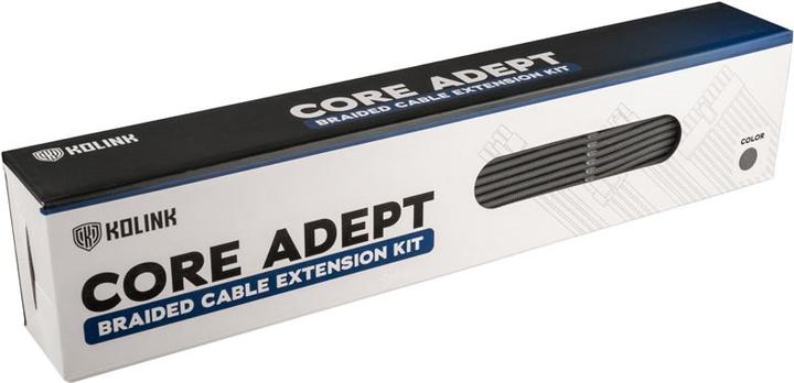 Actual product image Kolink Core Adept Braided Cable Extension Kit - Grey