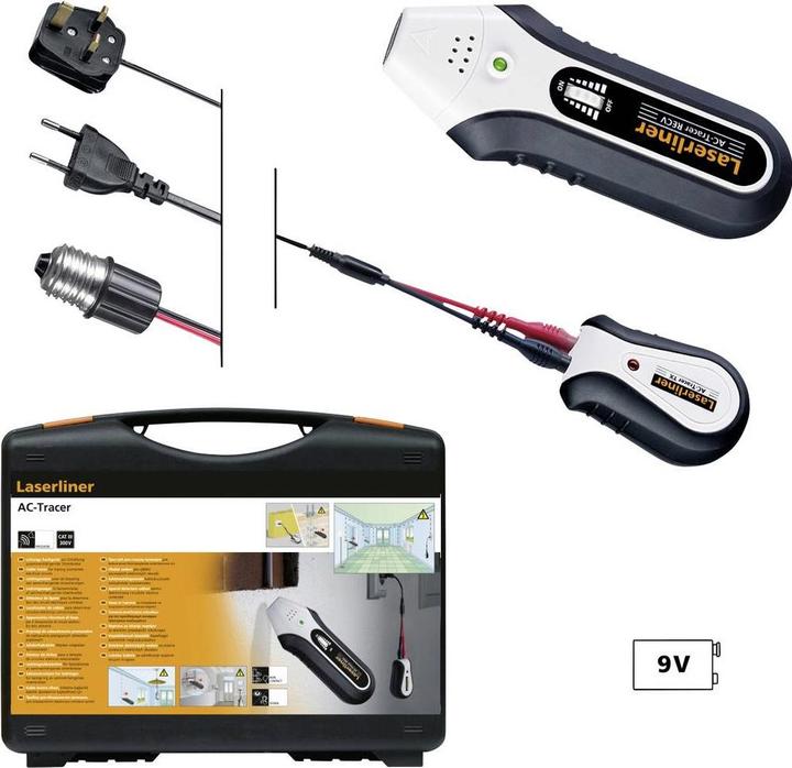 Actual product image Laserliner AC-Tracer cable locator set (CAT III 300V)