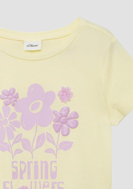 Produktbild S.Oliver T-Shirt T-Shirt mit Glitzerprint und Applikation im Loose Fit (140)