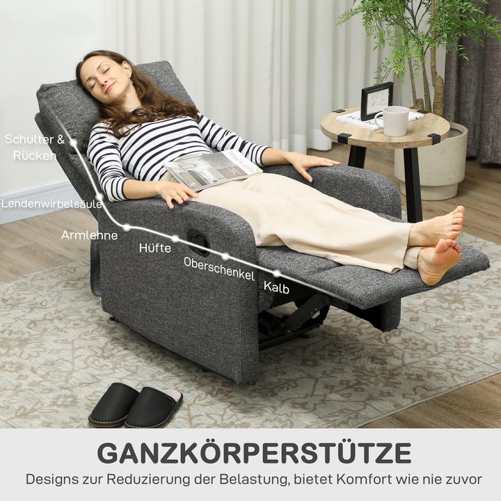Actual product image Homcom Relaxsessel Polyester Dunkelgrau