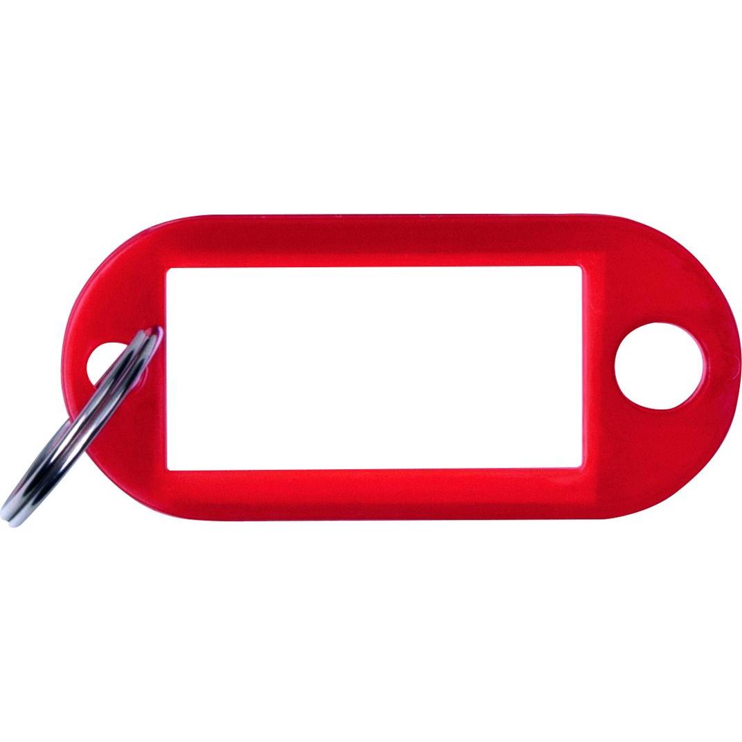 Office Products, Schlüsselanhänger, Schlüsselanhänger, 50x20mm, 10stk, weiss, Weiss