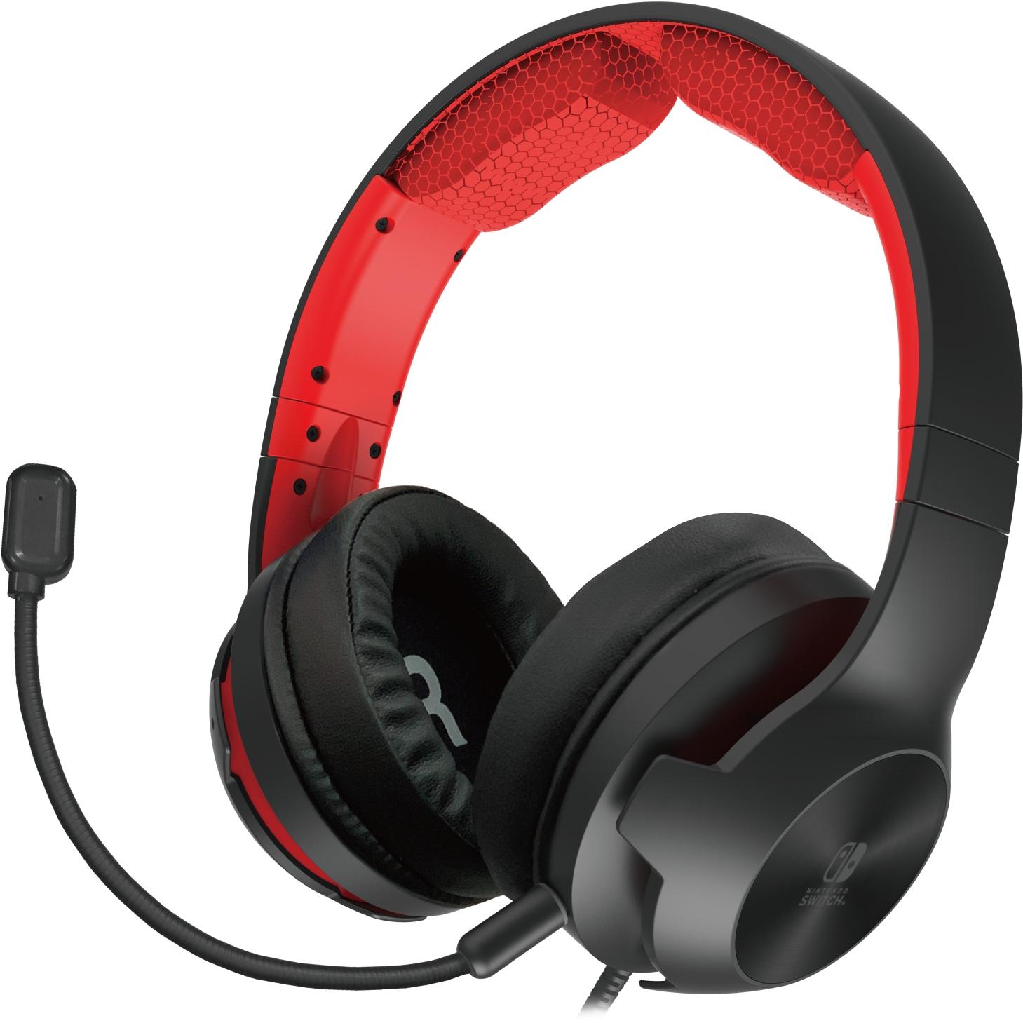 Thumbnail - HORI Gaming Headset Pro (Kabelgebunden), Gaming Headset, Rot, Schwarz