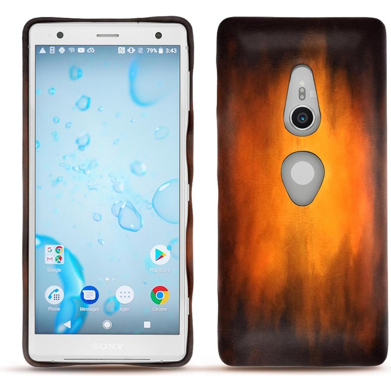 Thumbnail - Noreve Lederschutzhülle (Sony Xperia XZ2), Smartphone Hülle, Violett