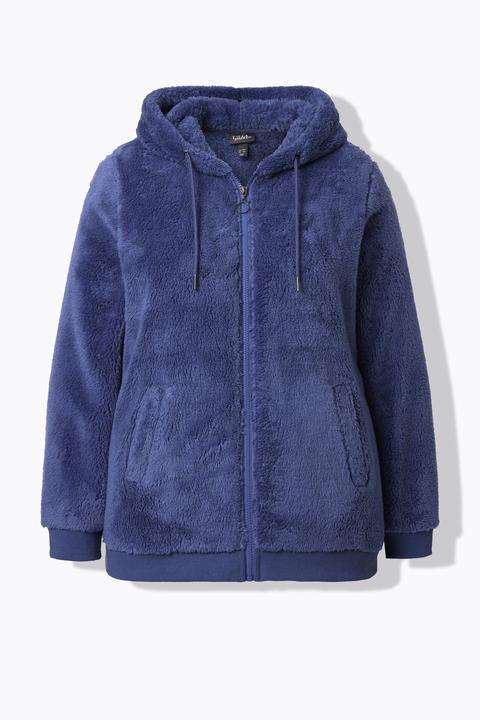 Produktbild Ulla Popken Teddy-Jacke, Kapuze, Langarm, weicher Teddyplüsch (60)
