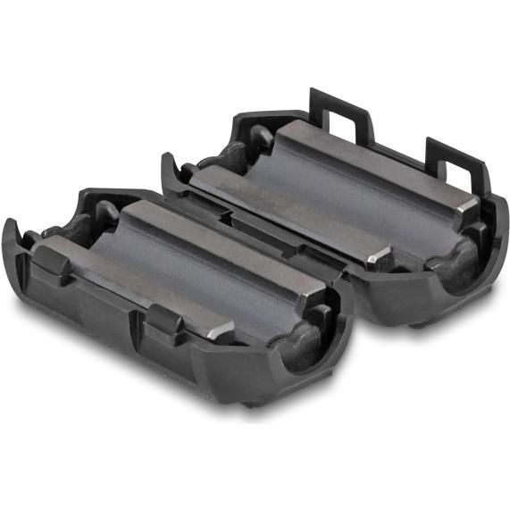 Thumbnail - Delock Ferritkern / Ferritring für Rundkabel 7 mm 2 Stück sc, Elektronikkabel + Stecker, Schwarz