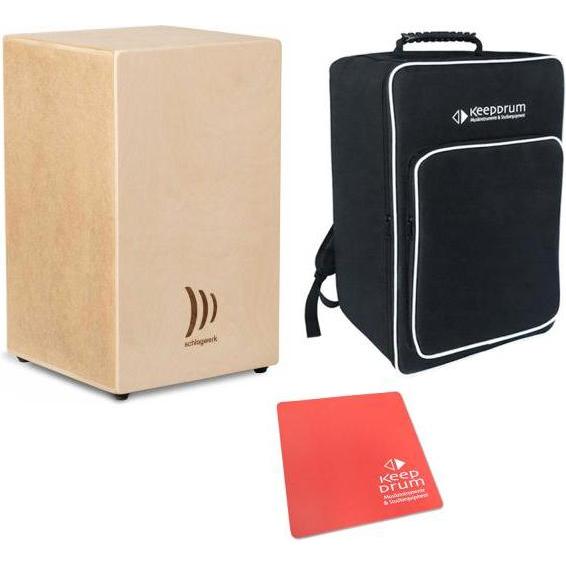 Schlagwerk CBA20S Cajon Bausatz mit Tasche und Pad rot (Cajon), Perkussion, Rot