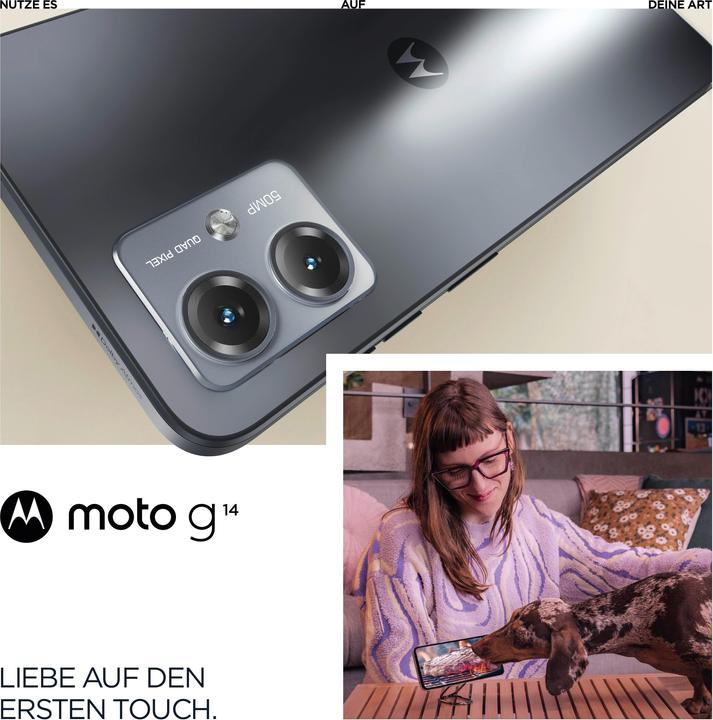 Actual product image Motorola Moto g14 8Gb 256Gb 6.5" Dual (256 GB, Steel grey, 6.50", Dual SIM, 4G)