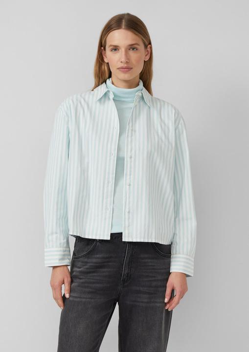 Immagine prodotto s.Oliver Bluse Gestreifte Baumwoll-Bluse mit Smok-Detail (32, 36)