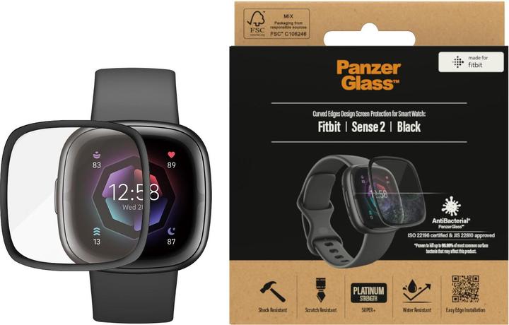 Actual product image PanzerGlass Fitbit Sense 2 screen protector