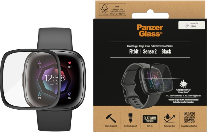 Actual product image PanzerGlass Fitbit Sense 2 screen protector