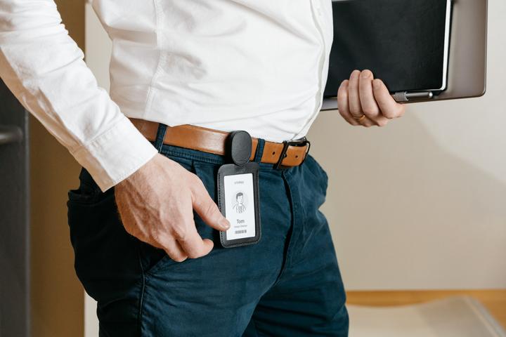Actual product image Orbitkey ID Card Holder with Lanyard, black