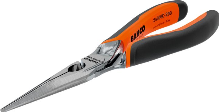 Produktbild Bahco ERGO Flachrundzange mit Öffnungsfeder, Zwei-Komponenten-Griffen, lange Backen, verchromt(160 mm) I (160 mm)