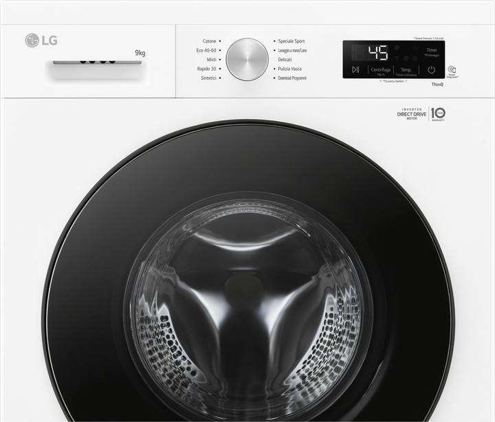 Produktbild LG F4NX1009NWB Waschmaschine 9 kg Klasse A (9 kg, Links)
