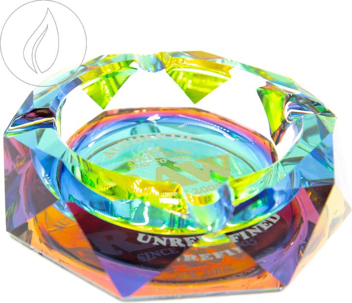 Actual product image RAW Rainbow Glass Ashtray