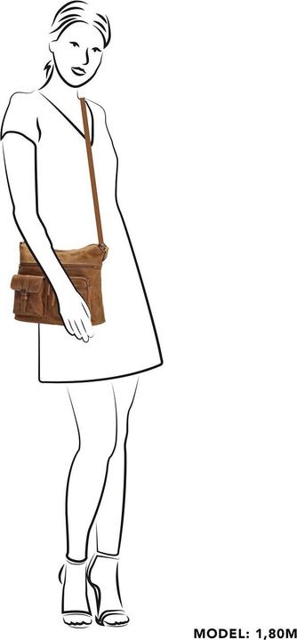 Produktbild Hide & Stitches Idaho Crossbody Schoudertas - 100% Leder - Bruin - 100% Leer