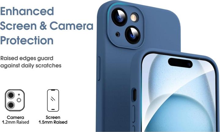 Actual product image Screenguard Apple iPhone 15 Plus Liquid Silicone Camera Protector Case (Apple iPhone 15 Plus)