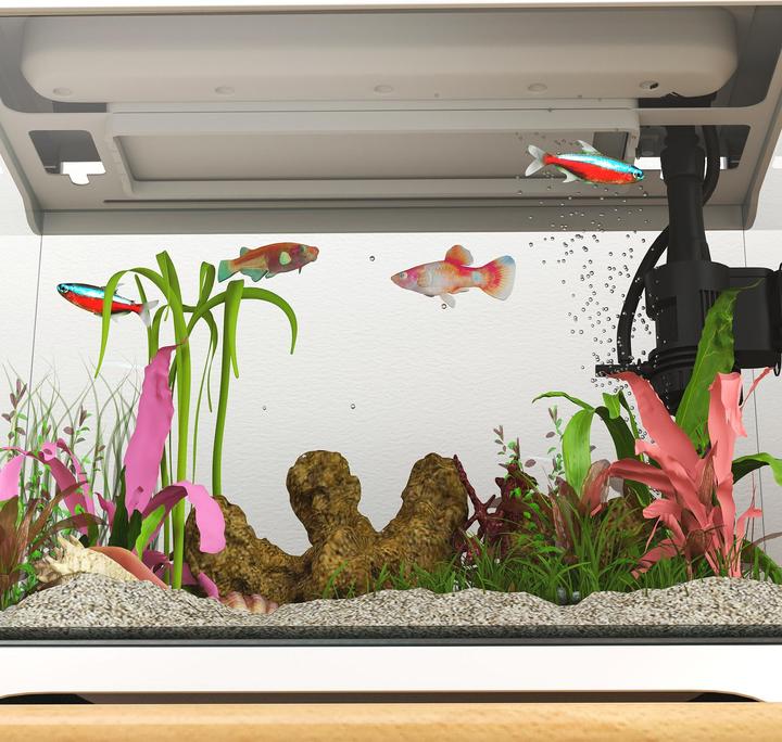 PawHut Aquarium Glas, ABS Weiss (17 l)