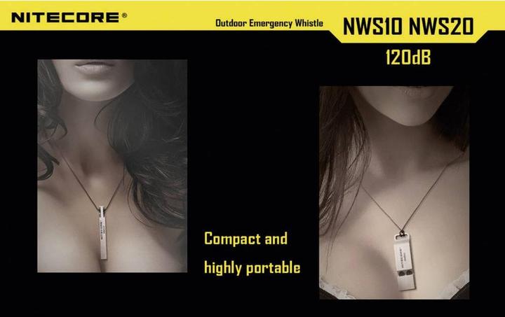 Actual product image Nitecore Emergency whistle - one chamber