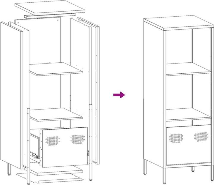 Image du produit vidaXL Highboard (35 x 39 x 103.50 cm)