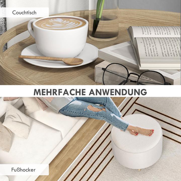 Produktbild Homcom Polsterhocker mit Stauraum