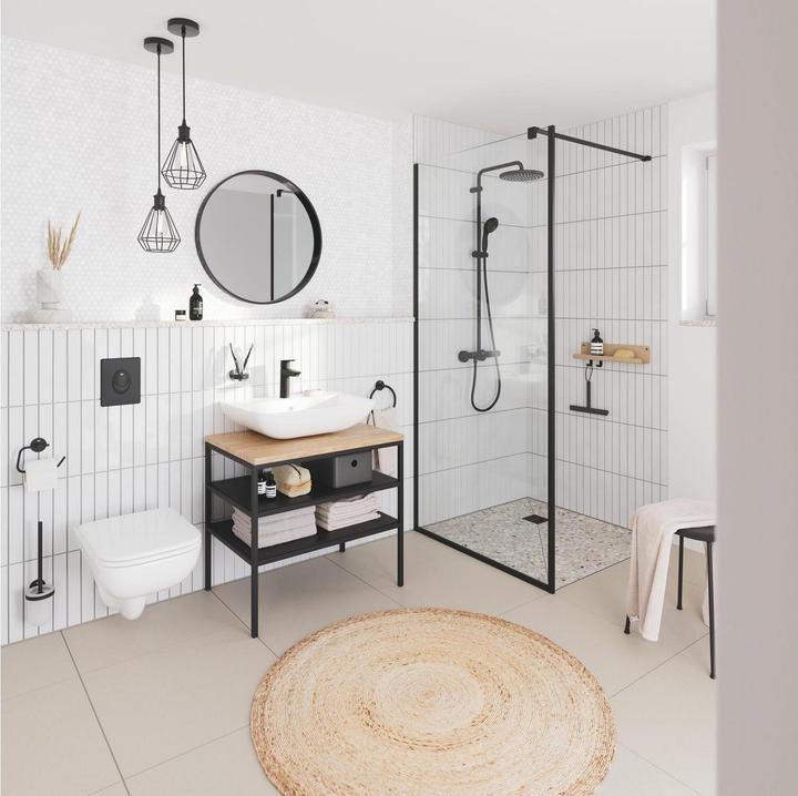 Image du produit Grohe Start QuickFix distributeur de papier toilette, sans couvercle, adhésif, noir mat