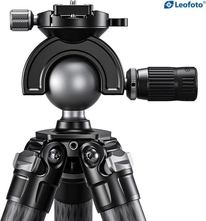 Actual product image Leofoto SA-404C+MH-60S CNC Tripod Hard Anodize (2006205175) (Carbon, Metal)