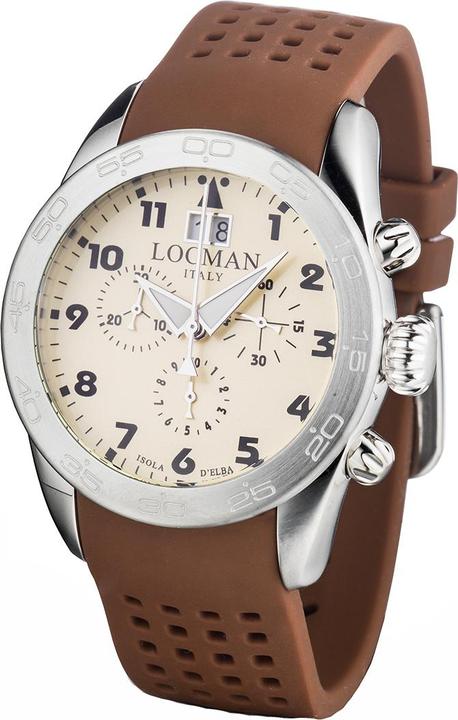 Image du produit Locman Italie Montre pour homme Isola D' Elba Chrono Ref : 0460A04 (Chronographe, 43 mm)