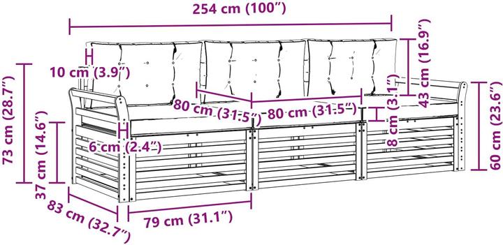 Produktbild vidaXL Outdoor-Sofa