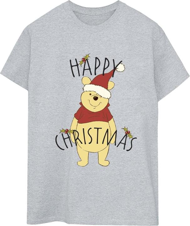 Immagine prodotto Disney Winnie The Pooh Happy Christmas Holly Maglietta Ampia Donna (5XL)