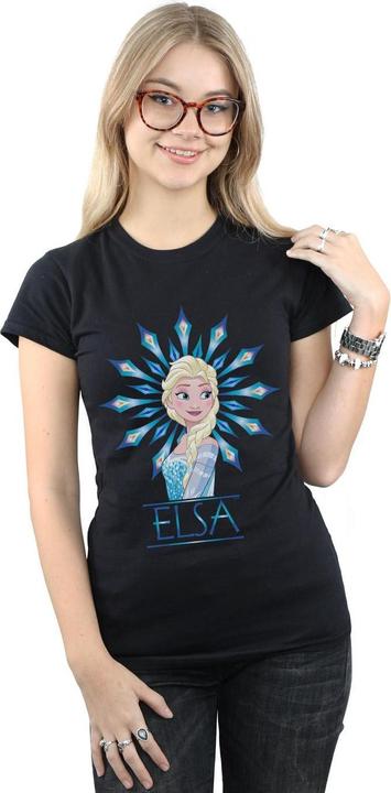 Actual product image Disney Womens/Ladies Frozen Elsa Snowflake Cotton T-Shirt (XXL)