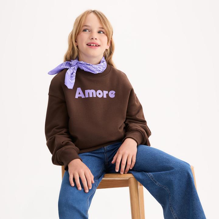 Actual product image La Redoute Collections Sweatshirt mit Rundhals und Message (164)