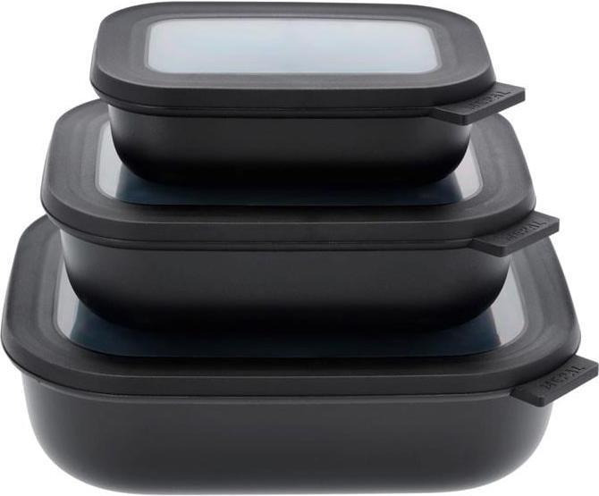 Actual product image Mepal - Cirqula Low Rect Bowl Set - Black (14599)