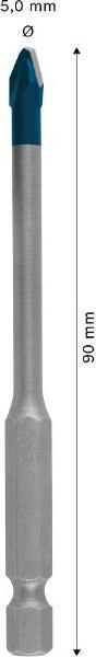 Produktbild Bosch Professional Zubehör EXPERT HEX-9 Hard Ceramic Bohrer, 5x90 mm (5 Millimeter)