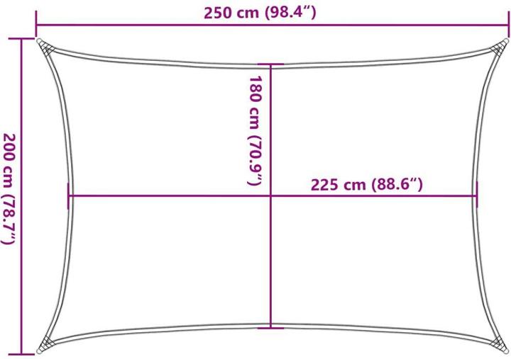 Produktbild vidaXL Sonnensegel (200 x 250 cm)