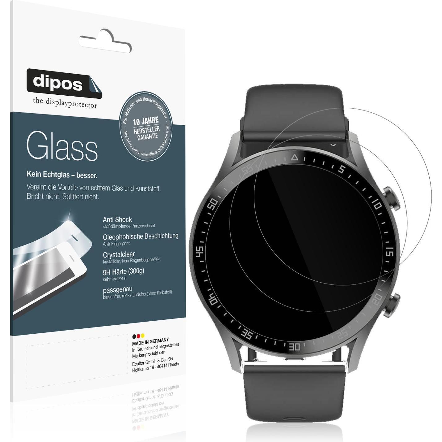 Dipos Displayschutz Anti-Shock, Smartwatch Schutzfolie, Transparent