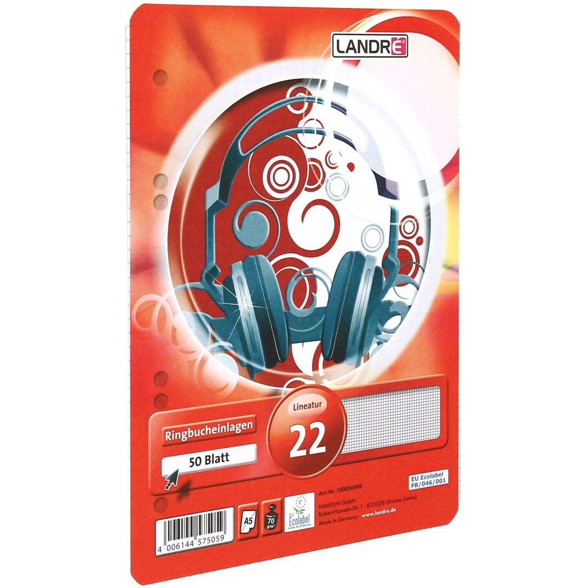 Thumbnail - Landré, Ordner Zubehör, A5 Ringbucheinlagen