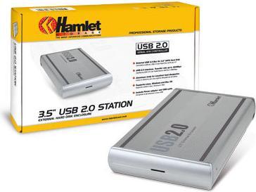 Actual product image Hamlet USB 2.0 external hard disk sata 3.5" station box (3.5")