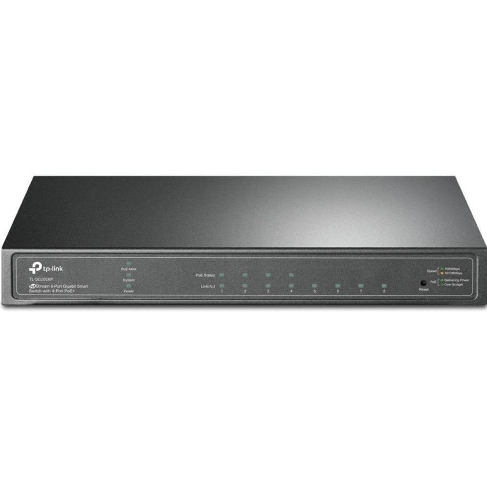 TP-Link TL-SG2008P (8 Ports), Netzwerk Switch, Schwarz