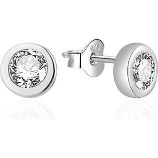 Agato, Ohrringe, - Elegant silver stud earrings AGT-E057PW - Diameter: 0.7 cm