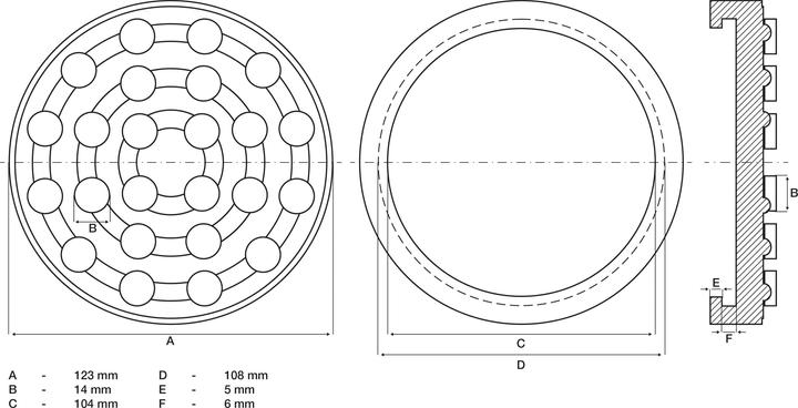 Image du produit BGS Tampon caoutchouc pour pont élévateur Ø 123 mm (12.30 cm, 12.30 cm)
