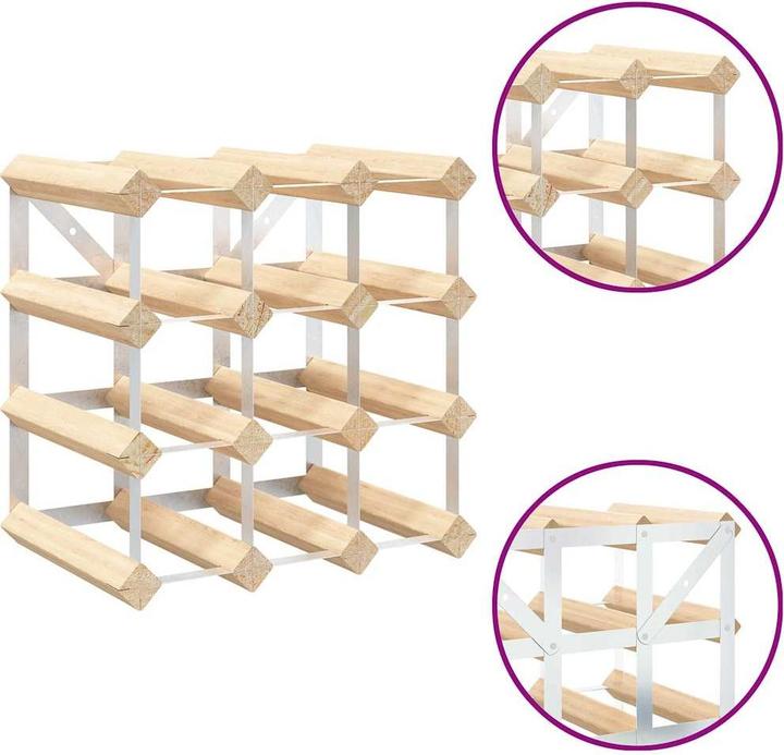 Actual product image vidaXL Dorkas (32.5 x 22.5 x 32.5 cm, 12 bottles)