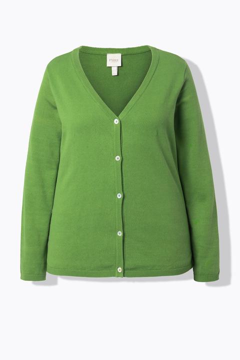 Produktbild Ulla Popken Twinset-Strickjacke, V-Ausschnitt, Langarm (46, 48)