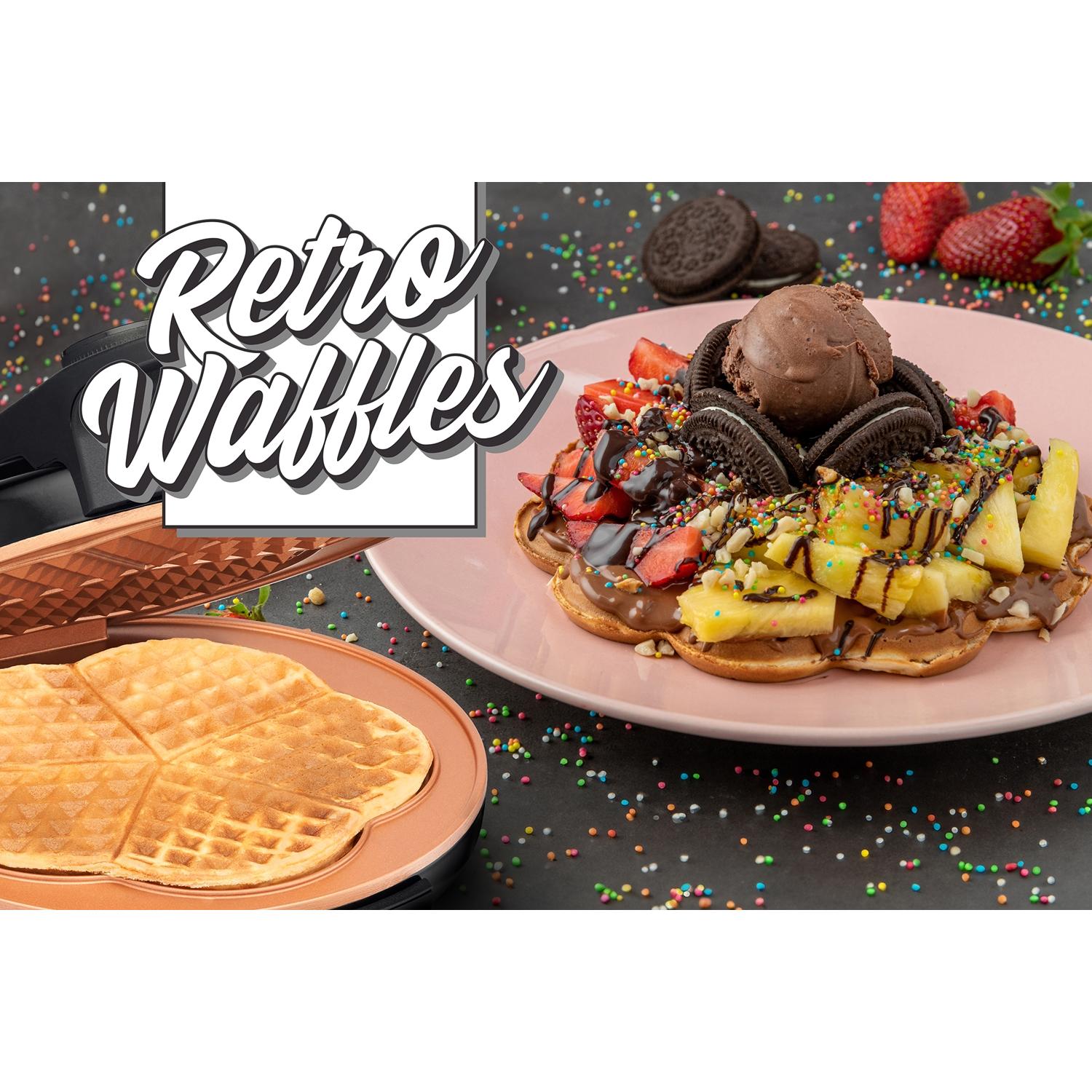 Thumbnail - Trisa Waffeleisen "Retro Waffles", Waffeleisen, Schwarz, Bronze