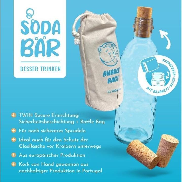 Produktbild SodaBär Glasflasche für Wassersprudler mit Klicksystem