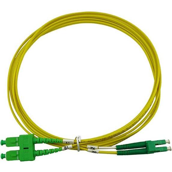 BlueOptics Cavo patch in fibra ottica duplex LC-APC/SC-APC monomodale da 5 metri, Ricetrasmettitore