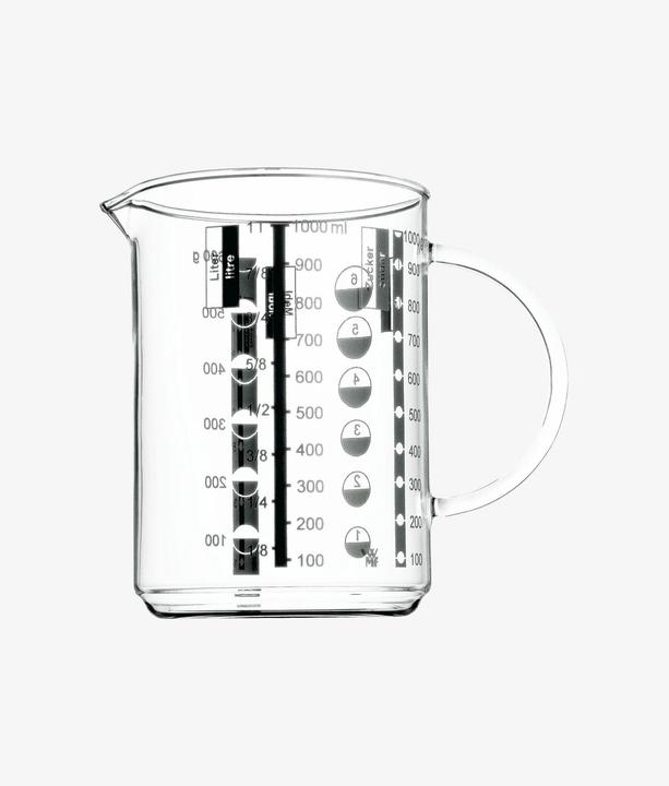 Productafbeelding WMF Maatbeker 1,0l met 4 maateenheden Gourmet hittebestendig glas (1000 ml)