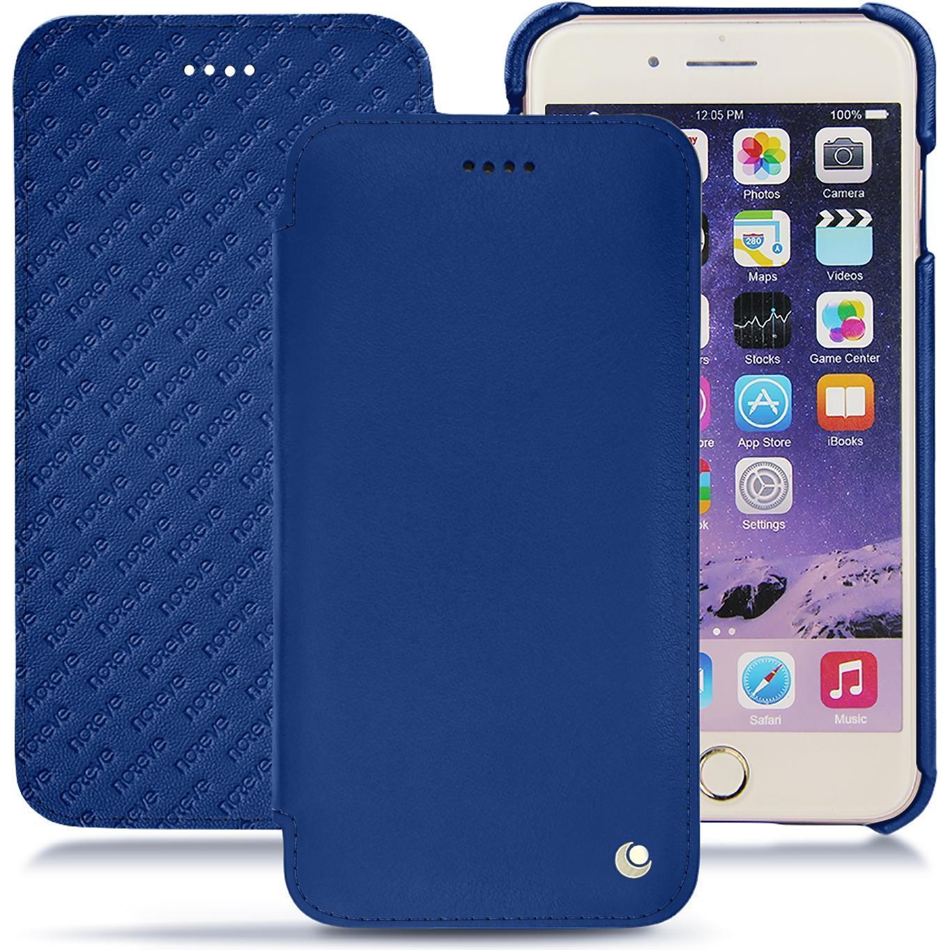 Noreve Lederschutzhülle horizontal (Apple iPhone 7 Plus, Apple iPhone X), Smartphone Hülle, Blau, Rot