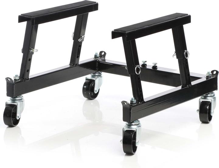 Produktbild Wiltec Set 680kg Motorradheber Montageständer ATV Quad + Montagebock mit Rädern
