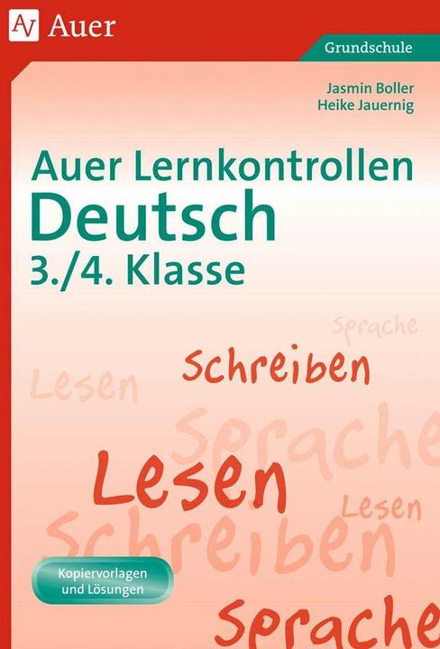 Produktbild Lernkontrollen Deutsch, Klasse 3/4 (Deutsch, Heike Jauernig, Jasmin Boller, 2023)